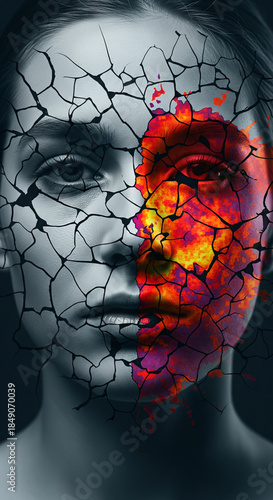 Shattered Mask Thermal Art