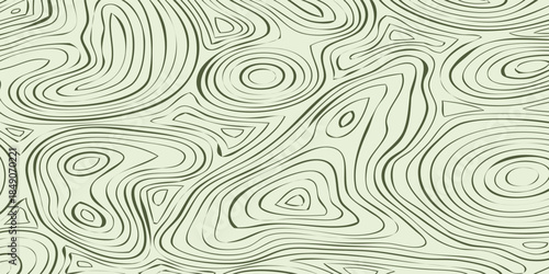 Abstract Topographic Map Contour Lines Seamless Pattern.