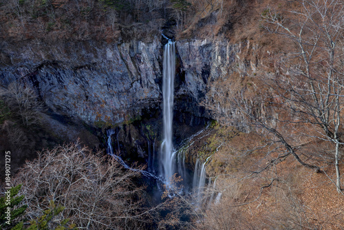 The view of Kegon Falls in winter.