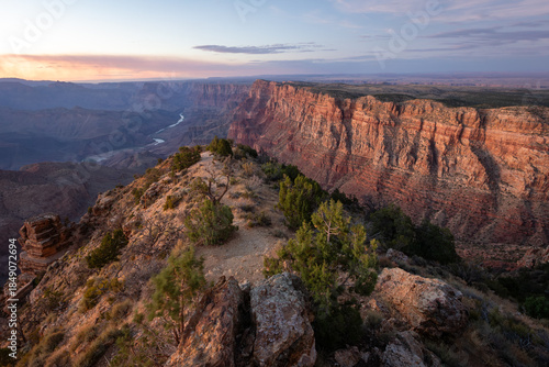 Rugged bulwark canyon wall Grand Canyon National Park