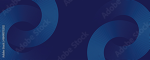 Modern medical or health care Abstract blue glowing geometric lines on blue background. Modern shiny blue circle lines pattern. Futuristic technology concept.