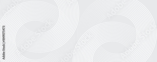 Modern medical or health care Abstract grey glowing geometric lines on grey background. Modern grey circle lines pattern. Futuristic technology concept.