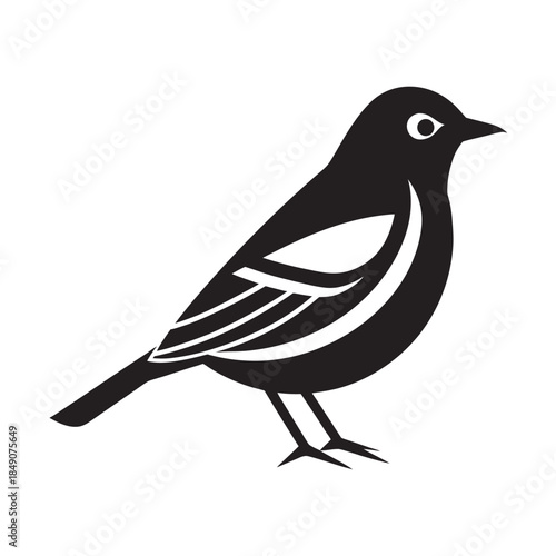 Flat Style Sandgrouse Walking Desert Bird Silhouette