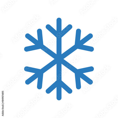 A simple blue snowflake icon representing winter and cold weather.