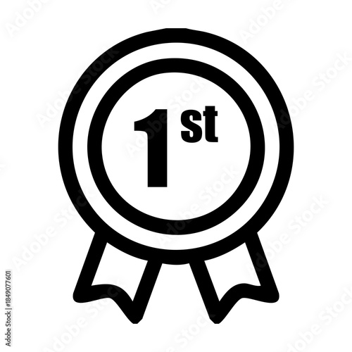 1st Place Trophy Icon – Winner Award Symbol, 1st Place Trophy Icons, 1st prize, 1st prize