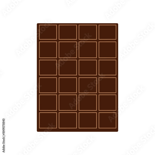 Delicious Dark Chocolate Bar with Square Segments.
