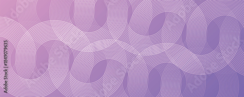 Abstract circle lines on pink and purple background with pattern. Geometric stripe line art design for poster, brochure, cover, website, header, web banner, presentation