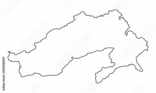 Arunachal Pradesh outline map