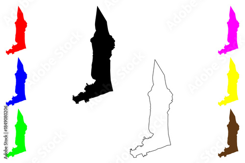 Daraga city (Bicol Region, Republic of the Philippines, ROP) map vector illustration, scribble sketch Locsin map