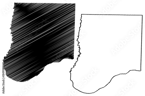 Callaway County, Missouri (U.S. county, United States of America, USA, U.S., US) map vector illustration, scribble sketch Callaway map