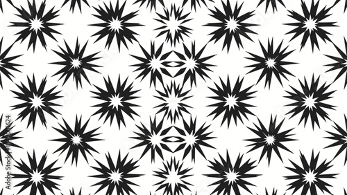 Floral Symmetry: A captivating display of abstract floral pattern, meticulously arranged to create an endless design, exuding a sense of order and elegance.