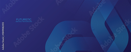 Abstract blue background with hexagons. Modern medical or health care scientific. Geometric stripe line art design for poster, brochure, cover, banner, header, website, presentation