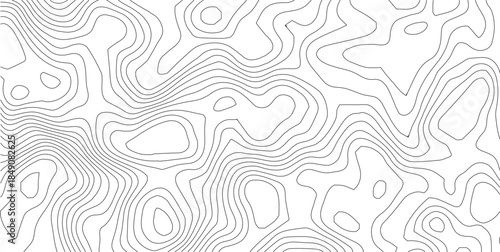 Abstract Topographic background. Geographic line map. Wavy pattern design. Paper texture imitation of a geographical map shades. Vector illustration.	