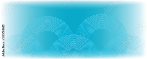 Abstract blue background with circle lines. Futuristic technology concept. Geometric stripe line art design for poster, brochure, cover, website, header, web banner, presentation