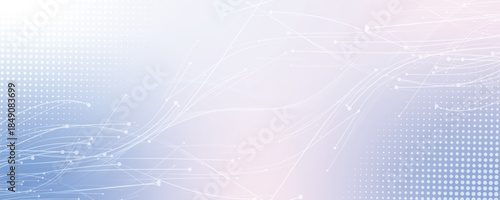 Abstract tech network connection. Digital background and big data technology. white background with plexus lines. Geometric background