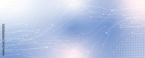 Abstract tech network connection. Digital background and big data technology. white background with plexus lines. Geometric background