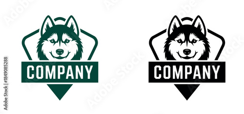 Husky Head Company Logo Designs