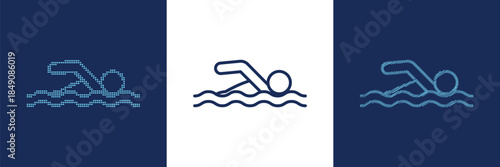 Swimmer Icons Collection for Web and App Design