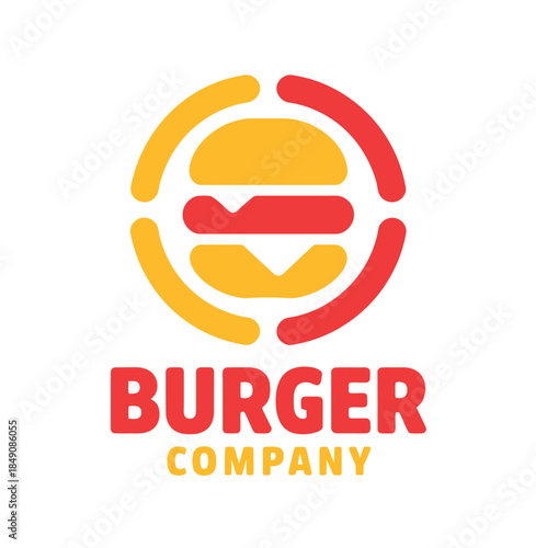 Colorful Burger Company Logo Design