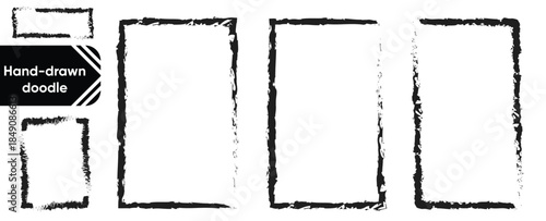 Hand drawn doodle Set Black Paint Stock Vector and illustrator