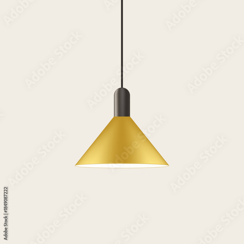 Pendant Light, Flat Realistic Design