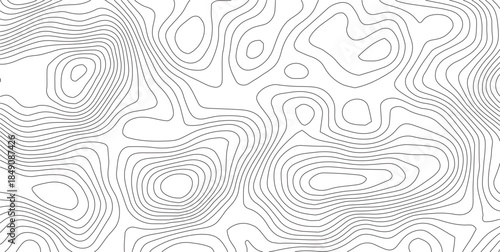 Abstract Topographic background. Geographic line map. Wavy pattern design. Paper texture imitation of a geographical map shades. Vector illustration.	