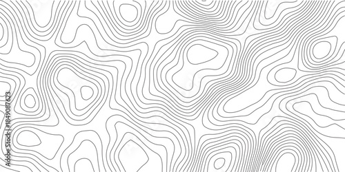 Abstract Topographic background. Geographic line map. Wavy pattern design. Paper texture imitation of a geographical map shades. Vector illustration.	
