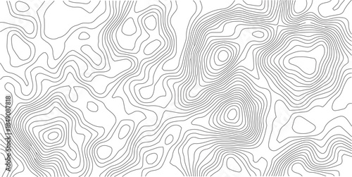 Abstract Topographic background. Geographic line map. Wavy pattern design. Paper texture imitation of a geographical map shades. Vector illustration.	