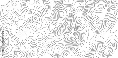 Abstract Topographic background. Geographic line map. Wavy pattern design. Paper texture imitation of a geographical map shades. Vector illustration.	