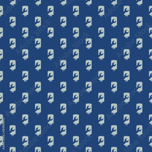 Water heater repair seamless pattern isolated on color background
