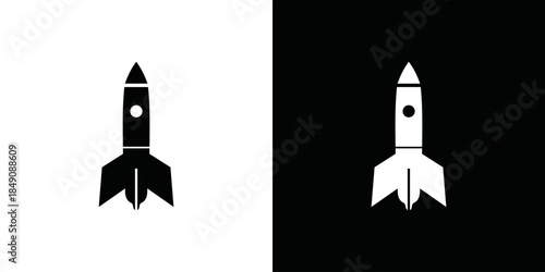 simple rocket logo vector