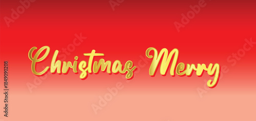 Merry Christmas Calligraphy Text vector.