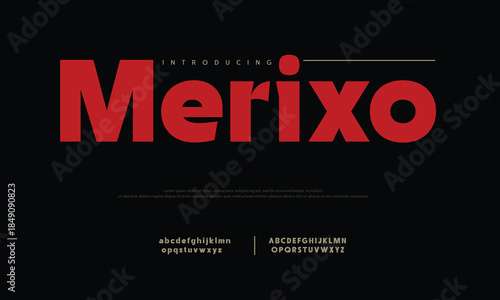 Merixo Creative modern alphabet display font vector. Unique trendy typography style