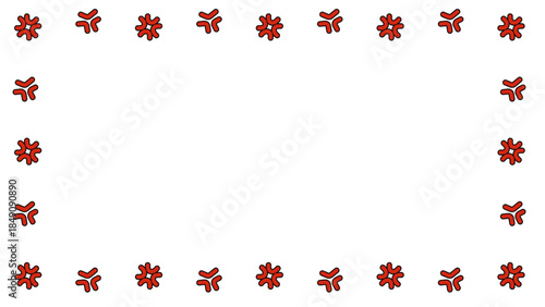 怒りマークのフレーム(黒フチ)