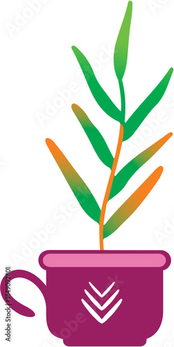 plant in cup