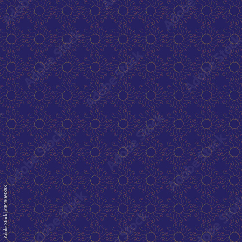 Elegant Blue Seamless Ornamental Pattern