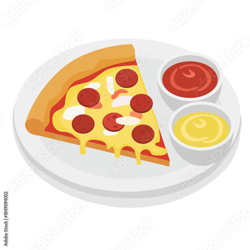 vector illustration of a pizza