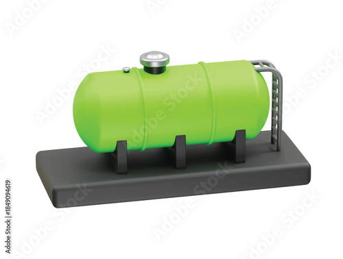 Storage oil tank icon 3d render illustration 