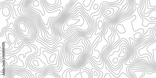 Abstract Topographic background. Geographic line map. Wavy pattern design. Paper texture imitation of a geographical map shades. Vector illustration.	