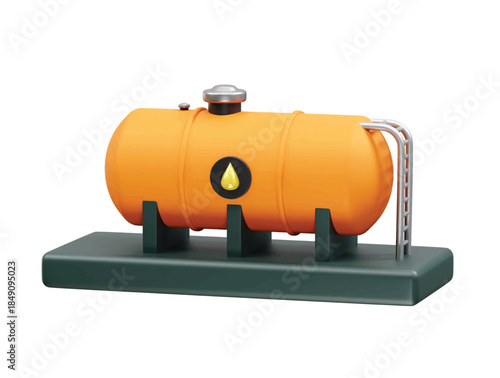 Oil Tank icon 3d render illustration 
