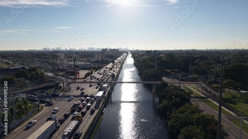 Miami River west between Miami Springs and Hialeah Florida