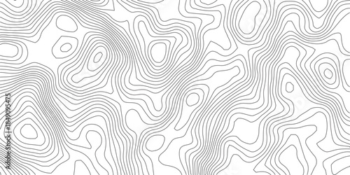 Abstract Topographic background. Geographic line map. Wavy pattern design. Paper texture imitation of a geographical map shades. Vector illustration.	