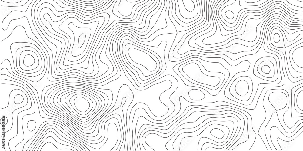 Fototapeta premium Abstract Topographic background. Geographic line map. Wavy pattern design. Paper texture imitation of a geographical map shades. Vector illustration. 