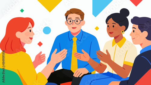 diverse people clapping in meeting