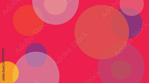 A seamless vector illustration features a bright abstract pattern of pink and purple Easter eggs mixed with decorative circles and heart shapes on a light texture wallpaper for a holiday celebration