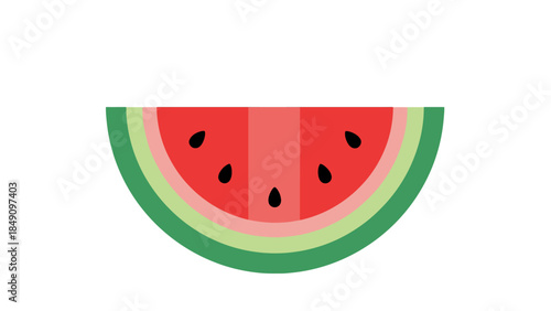 Fresh Watermelon Slice with Juicy Red Flesh and Black Seeds for Refreshing Snacks