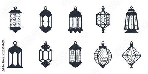 Ramadan Lanterns Collection  Islamic Celebration Decorative Silhouettes