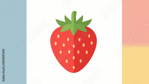 Fresh Strawberries with Green Leaves and Seed Details for Healthy Snack or Dessert Visualization