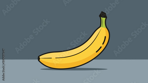 Fresh ripe banana placed on a neutral background for healthy eating and nutrition concepts