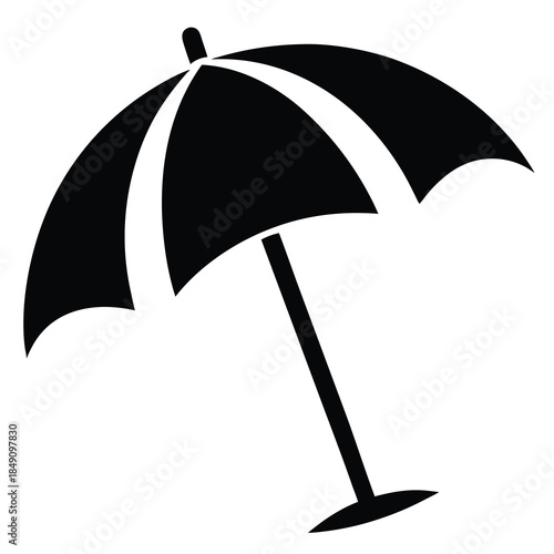 black umbrella vector illustration